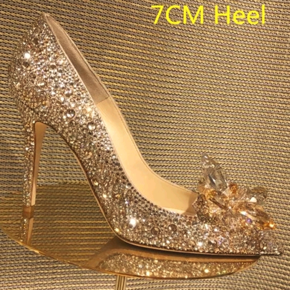 Cinderella bling Rhinestone crystal Sparkle Heel